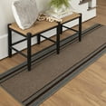 Mainstays Titan Striped Indoor Polypropylene Area Rug, Pecan and Grey