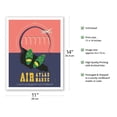 thumbnail image 2 of Morocco - Air Atlas Maroc - Vintage Airline Travel Poster by A.M. Baezner c.1950s - Fine Art Matte Paper Print (Unframed) 11x14in, 2 of 4