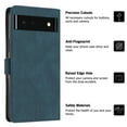 thumbnail image 2 of Dteck Folio Case for Google Pixel 7A Wallet Phone Case with Card Slots PU Leather Flip Protective Cover with Wrist Strap for Google Pixel 7A 6.1 Inch 2023,Blue, 2 of 7