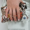 thumbnail image 3 of Fatima Charm Hamsa Hand Evil Eye Keychain Lucky Protection Kabbalah Key Holder, 3 of 5