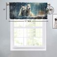 thumbnail image 4 of Wolf Window Curtain Valances Winter Snow Wildlife Animal Safari Hunting Theme Privacy Window Valances for Living Room Kitchen 54 by 18 in, 1 Panel, 4 of 6