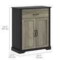 thumbnail image 3 of HOMCOM Storage Cabinet Buffet Cabinet with Adjustable Shelf Black, 3 of 10