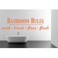 thumbnail image 1 of Bathroom Rules Wash Brush Floss Flush Quote Saying Wall Decal Sticker, 1 of 4