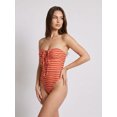 thumbnail image 5 of LMLYSoH Womens Strapless Monokini Swimsuit Slim Fit Striped/Dot Print Sleeveless Tie-up Bathing Suit Casual Swimwear, 5 of 9