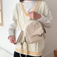 thumbnail image 4 of Mini Backpack - Ins Cute OL Commuting Bag with Adjustable Shoulder Strap and Corduroy Texture, 4 of 6