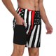 thumbnail image 2 of Fotbe Firefighters USA Flag Traje de Baño para Hombre – Shorts de Natación de Secado Rápido con Forro y Bolsillos-XX-Large, 2 of 6
