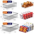 thumbnail image 2 of 9 PACK (3 Szie) Small Wire Storage Baskets for Organizing,Pantry Organization Bins for Cabinets, Metal Basket for Kitchen, Bathroom Organizer (Black-9), 2 of 10