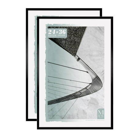 MCS Foundation 16x24 Poster Frame Traditional Brass, Vertical & Horizontal Wall Hanging Large Picture Frame for Photos, Posters & Art Prints (1-Pack)