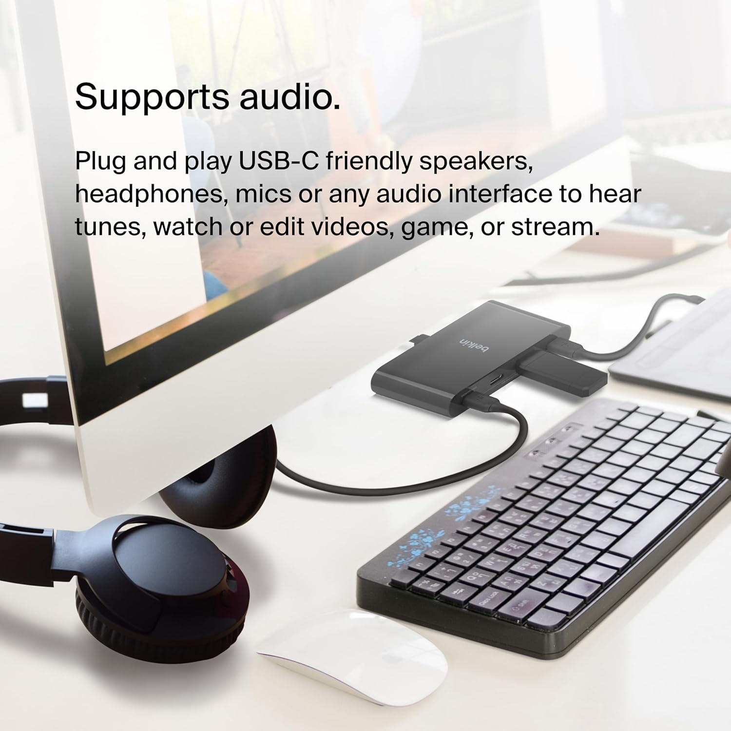 Belkin Connect USB-C™ to 4-Port USB-C Hub, Multiport Adapter Dongle with 4 USB-C 3.2 Gen2 Ports & 100W PD with Max 10Gbps High Speed Data Transfer for MacBook, iPad, Chromebook, PC, and More, Black
