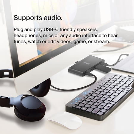 BELKIN Connect 4ポートUSB-C to C ハブ 100W充電/ 10Gbpsデータ転送 AVC018BTBK 返品種別A