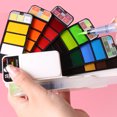 thumbnail image 3 of Musbetu Watercolor Paint with Palette Set Rich Color Strongly Pigmented Lightweight Portable Travel Use Paint Kit, 3 of 7