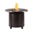 thumbnail image 4 of Aluminum 34-in Round Patio Fire Table Set with Swivel Rocking Chairs, 4 of 8