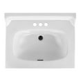 thumbnail image 5 of Fine Fixtures 26" x 20" Ceramic Vanity Sink Top with Raised Back – High Gloss Finish, 3-Hole Faucet Compatible, 5 of 9