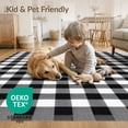 thumbnail image 4 of ODIKA 8'x10' Washable Area Rug Non-Slip Chair-Friendly Mat Plaid Checkered Under Farmhouse Tartan Gingham Doormat Layering for Dining Room, Large Office, Lounge, 4 of 7