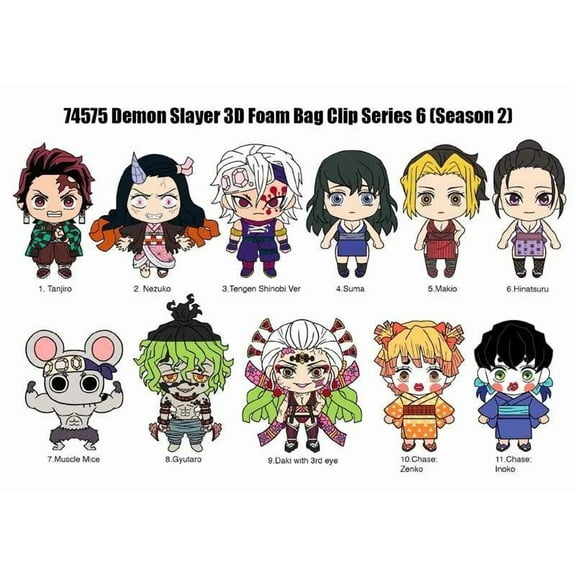 3D Figural Keyring Demon Slayer Series 6 Mystery Pack (1 RANDOM Figure)