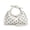 White, variant on Polka‑Dot Faux Leather Hobo Bag, Knot Handle Drawstring Crossbody Shoulder Purse
