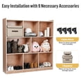 thumbnail image 6 of 8-Compartment Solid Wood Storage Cabinet, Kids Book Shelf, Kids Toy Storage Organizer for Classrooms, Daycare Cubby, with 4 Casters, 2 Storage Boxes for Home, School, Kindergarten, 6 of 6