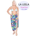 thumbnail image 2 of HAPPY BAY Women's Bikini Sarong Swimwear Swim Cover up Skirt Bathing suit Summer Wraps Swimsuit Beach Wrap Coverups for Women Beachwear One Size Arctic, Floral, 2 of 3