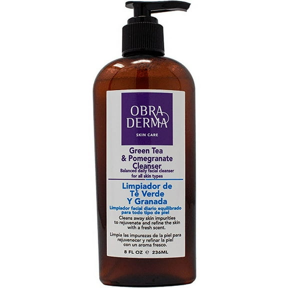 Obra Derma Skin Care Green Tea & Pomegranate Cleanser 8oz