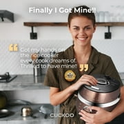 CUCKOO High Pressure Rice Cooker 10-Cup Uncooked / 20-Cup Cooked with Induction Heating Technology, Large Rice Maker with 16 Menu Options and Steam Plate, Voice Guide, Copper (CRP-JHR1009F)