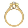 thumbnail image 3 of Round Cut Diamond Halo Split Shank Engagement Ring 1.35 Carat Total Weight 18K Gold (G,SI1), 3 of 5