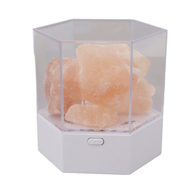 Lámpara De Sal Del Himalaya, ABS Y PC RGB De Bajo Consumo Y Luz Cálida Lámpara De Sal LED USB Recargable Para Sala De Estar