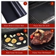 thumbnail image 5 of Estera para cocinar barbacoa 6 piezas Estera para cocinar barbacoa 40 x 33 cm Antiadherente y reutilizable para barbacoas eléctricas de gas y carbón (6(40x33) cm), 5 of 5