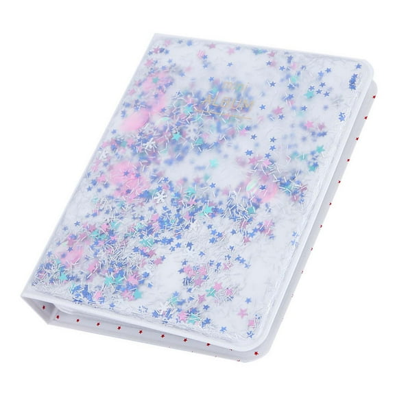 Quicksand Beads 64 Pockets 3 Inch Mini Photo Book Album For Instax Camera Photos(blue)
