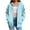 Blue, variant on Quinlirra Women's Fashion Hoodies & Sweatshirts Full Zip Women's Stripe Pockets Zipper Long Sleeved Regular Top Hooded Sweatshirts Coat Outwear