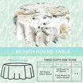 thumbnail image 2 of Eucalyptus Leaves 60 inch Round Tablecloth,White Rose Flowers Circle Table Cover Stain Resistance Water Repellent Wrinkle-Free Table Cloth for Home Kitchen Dining Party Patio Indoor Outdoor, 2 of 6