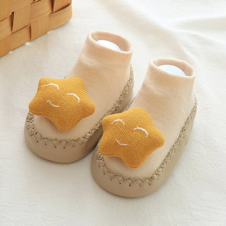 

TOWED22 Toddler Walking Shoes Autumn And Winter Cute Children Toddler Shoes Boys And Girls Flat Bottom Non Slip Lightweight F