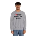 thumbnail image 5 of Belgian Belgium Wife Girlfriend Husband Sweatshirt Gifts Crew Neck Shirt, 5 of 7