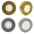 thumbnail image 4 of Rollo de cinta oro plata pura de 25 yardas Sunnimix plata organza cinta, 4 of 7