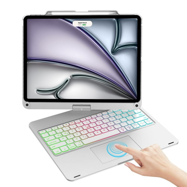 Funda con teclado OYOSUOGG para iPad Pro 12,9" de 6.ª, 5.ª, 4.ª y 3.ª generación