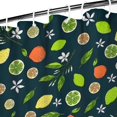 thumbnail image 3 of Mixed Citrus Fruit Leaves DarkGreen Pattern Shower Curtain 36"x72" ,Bathroom Decorative Shower Curtains Set with 12 Hooks,Modern Waterproof Washable Shower Curtain, 3 of 6