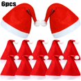 thumbnail image 2 of Sombreros de Navidad para niños y adultos, 6 piezas, Papá Noel rojo, gorros de Navidad, gorros de Feliz Navidad, decoración de fiesta de año nuevo, suministro de Navidad, 2 of 4