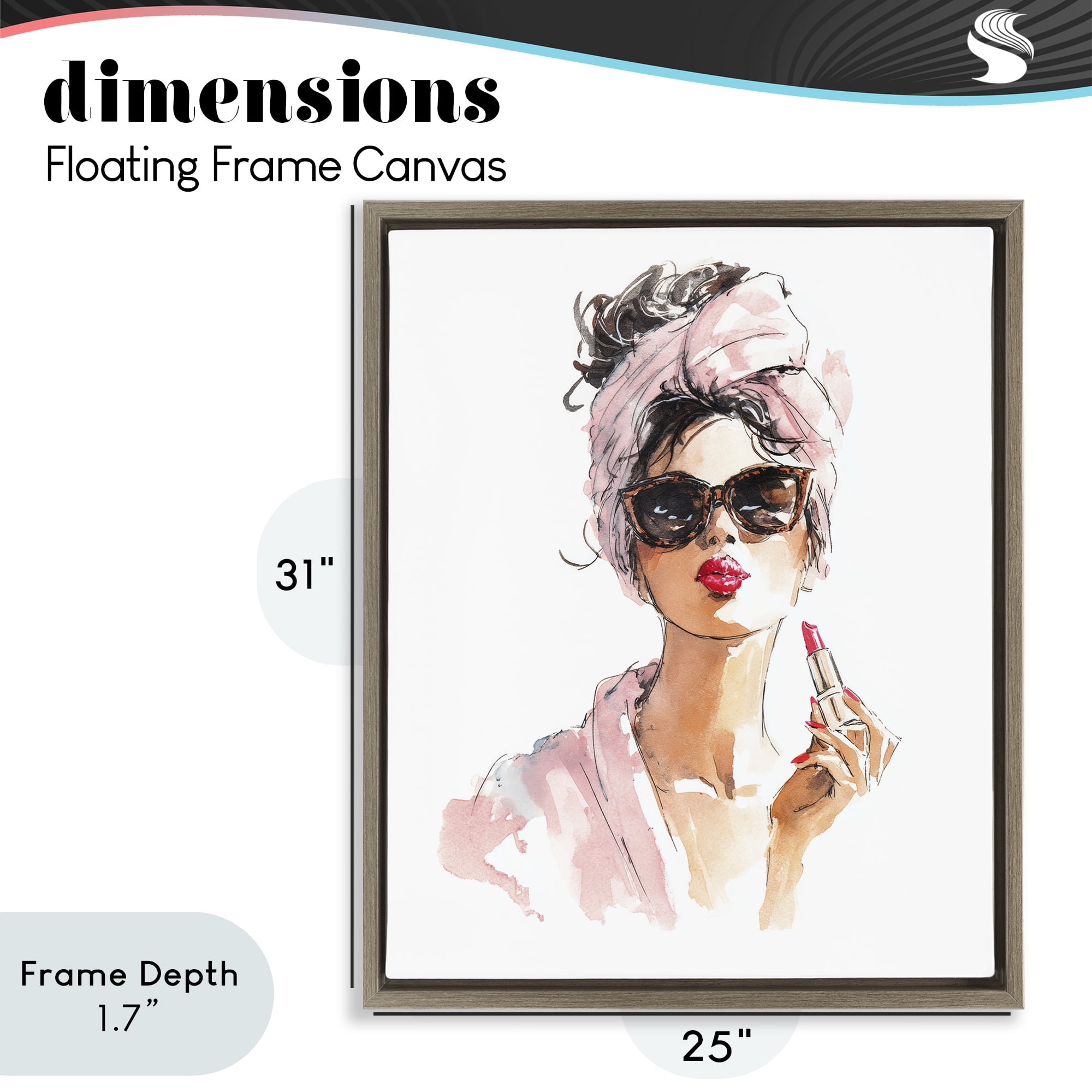 Stupell Industries Velour Secrets Lipstick Brown Framed Floater Canvas Wall Art, design by Svetlana Aleynikova