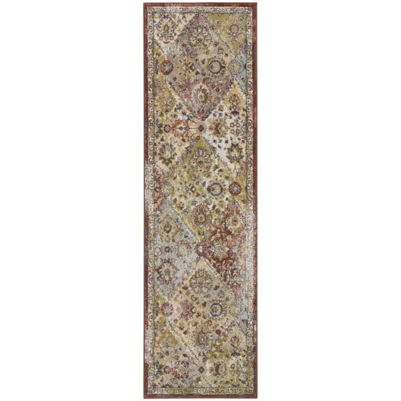 Nourison Juniper JPR01 Indoor only Area Rug - Terracotta Multicolor 2'2" x 7'6"