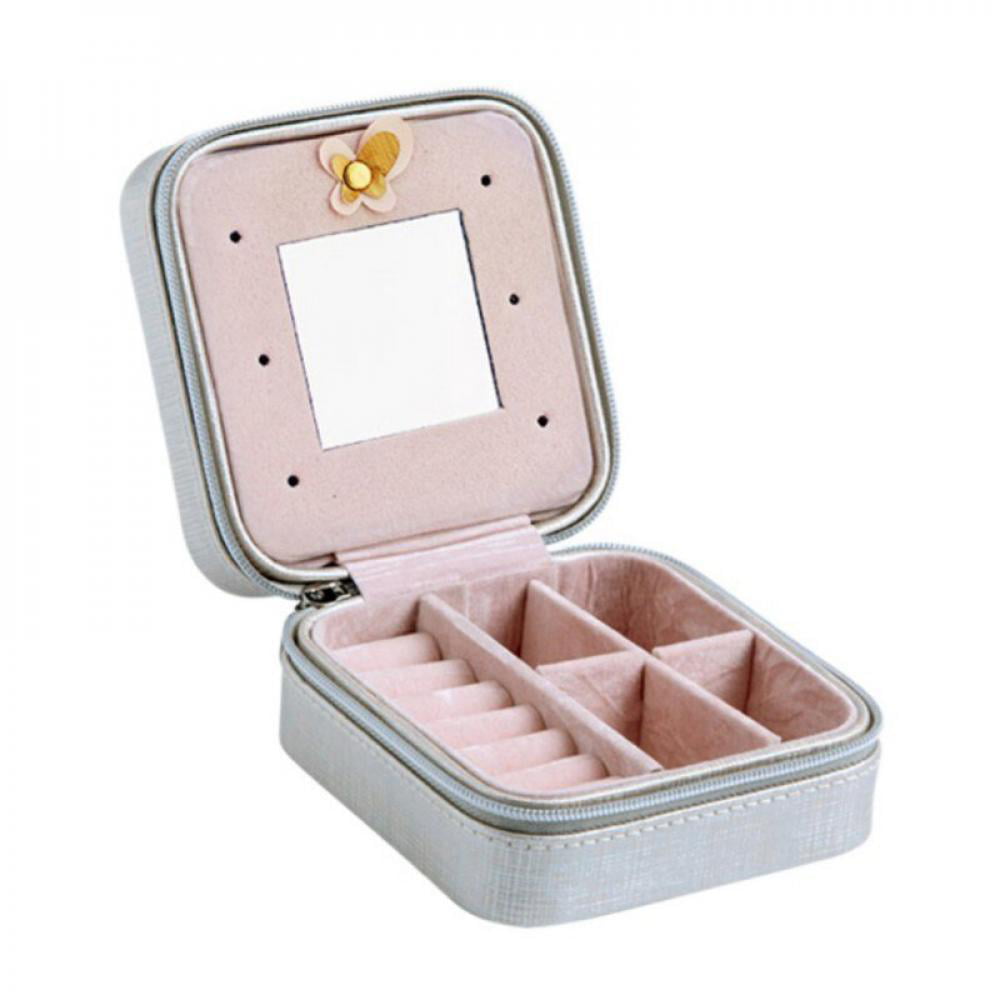 Jewelry Case Portable Women Necklace Earrings Rings Outdoor Travel Organizer Box 