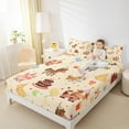thumbnail image 5 of Feelyou Cartoon Animal Teens Twin Sheet Sets, Cute Cat Horse Cow Twin Fitted Sheet, Birthday Party Theme Flat Sheet, Microfiber Bedroom Decor, 3 Pieces, 5 of 8