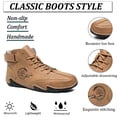 thumbnail image 2 of Men's Outdoor Casual Boots Lightweight Warm Fleece-lined Thickened Waterproof Sneakers Fashion for Walking Non-Slip Shoes Brown 12 US, 2 of 7