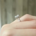 thumbnail image 5 of Solitaire Brilliance 2.50CT Radiant Moissanite Engagement Ring with Hidden Halo and Pave Setting 18k White Gold, Ring Size 8, 5 of 6