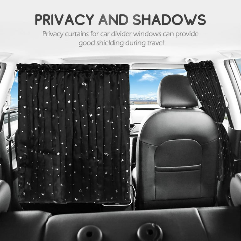 ZATOOTO Car Privacy Divider Curtains - Auto Window Van Sun Shades Travel Camping Interior Space Partition Sunshades Protect for Baby Sleeping Screen