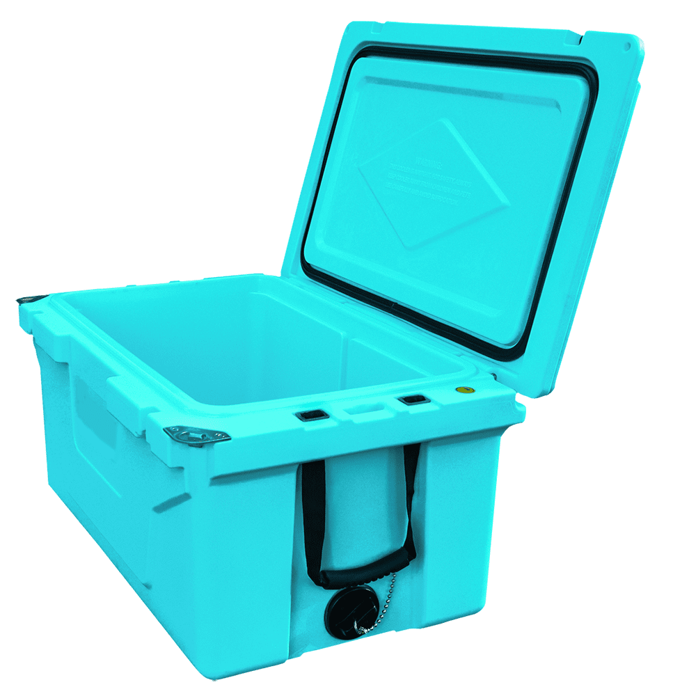 BBQ Grill Hot Selling Blue color 65QT Outdoor cooler fish ice chest Box 2022 Popular Camping Cooler Box,Portable Grill
