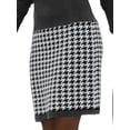 thumbnail image 4 of DYMADE Women Long Sleeve V-neck Plaid Patchwork Elegant Dress, 4 of 4