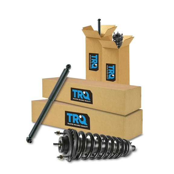 TRQ Loaded Strut Spring Shock Front Rear Kit Set of 4 for Envoy Trailblazer SBA60236 Fits select: 2004-2008 CHEVROLET TRAILBLAZER LS/LT, 2002-2009 GMC ENVOY