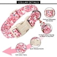 thumbnail image 3 of Collar para perro con forma de muñeco de nieve rosa ajustable para mascotas, diseño navideño, 3 of 4