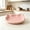 🌻 Pink#98, variant on Cat Face Shaped Pet Food Plate, Plastic Non-Slip Shallow Feeding Dish for Kibble & Treats