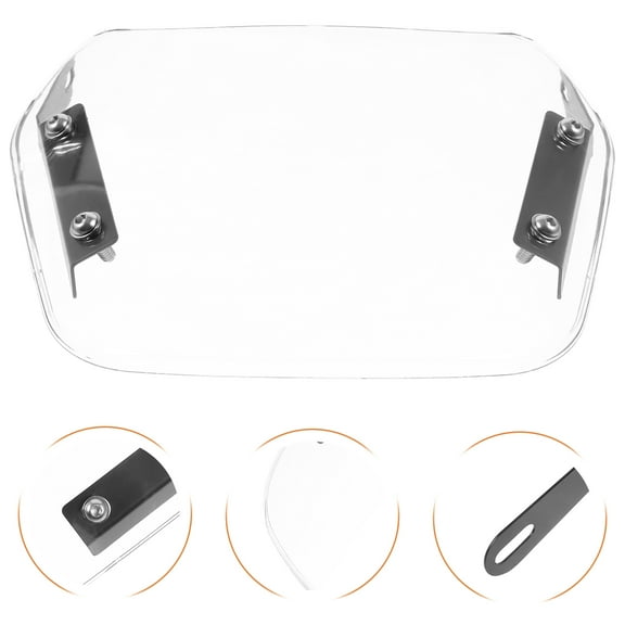 CRAFTHROU 1Pack Motorcycle Windshield Adjustable Scooter Universal Abs Durability Protection