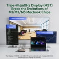thumbnail image 3 of Estación de acoplamiento PULWTOP DisplayLink Triple Display 4K @60Hz, 3 of 9